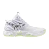 Mizuno WAVE MOMENTUM ELITE MID (W) Кроссовки волейбольные женские Белый/Серый/Зеленый