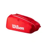 Wilson SUPER TOUR 9R 2025 Сумка для 9 теннисных ракеток Красный