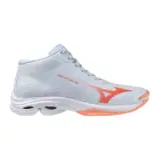 Mizuno WAVE LIGHTNING PRO MID (W) Кроссовки волейбольные женские Голубой/Коралловый