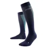 CEP ULTRALIGHT TALL COMPRESSION SOCKS (W) Компрессионные гольфы ультратонкие женские Голубой/Темно-синий