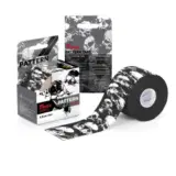 Tmax PATTERN SKULL 5см×5м Кинезиотейп Черный/Белый