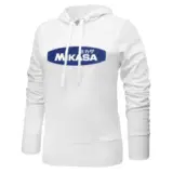 Mikasa LADY Толстовка спортивная с капюшоном женская Белый/Синий
