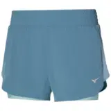 Mizuno LOGO 2IN1 4.5IN (W) Шорты беговые женские Голубой