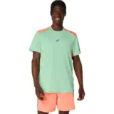 Asics PADEL COURT SS TOP Футболка для падела Зеленый/Оранжевый