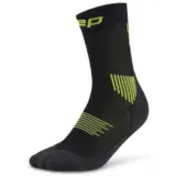 CEP CORE RUN COMPRESSION MID CUT SOCKS 5.0 (W) Компрессионные носки женские Черный/Салатовый