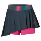 Mizuno FRONTIER FLYING SKIRT (W) Юбка теннисная женская Черный/Розовый