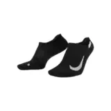 Nike MULTIPLIER RUNNING NO-SHOW SOCKS Носки беговые низкие (2 пары) Черный/Белый