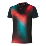 Mizuno FRONTIER SHADOW GRAPHIC T-SHIRT Футболка теннисная Черный/Красный/Голубой
