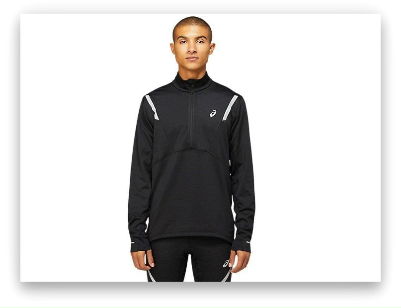 В толстовке Asics LITE-SHOW WINTER 1/2 ZIP TOP сможете тренироваться и без куртки, когда зима закончится