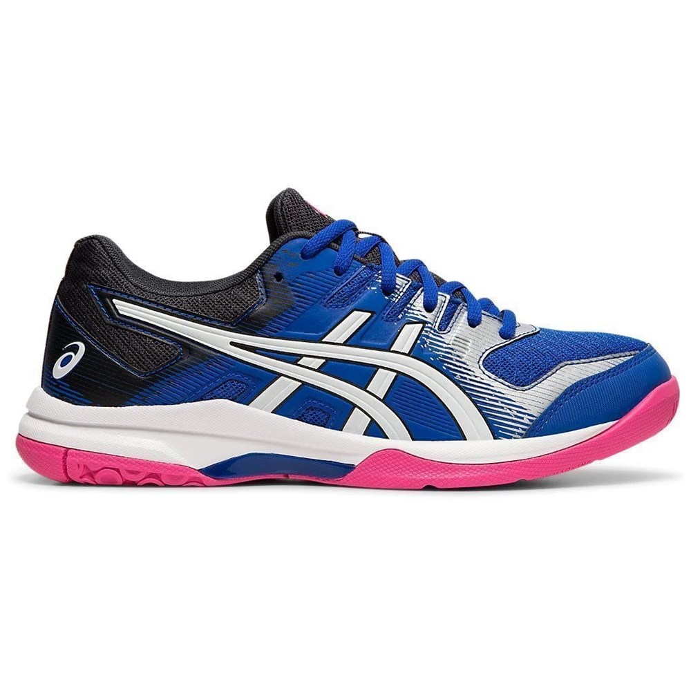 Asics GEL-ROCKET 9 (W) Кроссовки волейбольные женские Синий/Белый/Розовый  купить в интернет-магазине экипировочного центра Kinash Sport