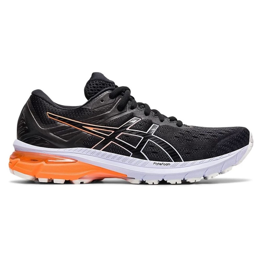 womens asics black trainers