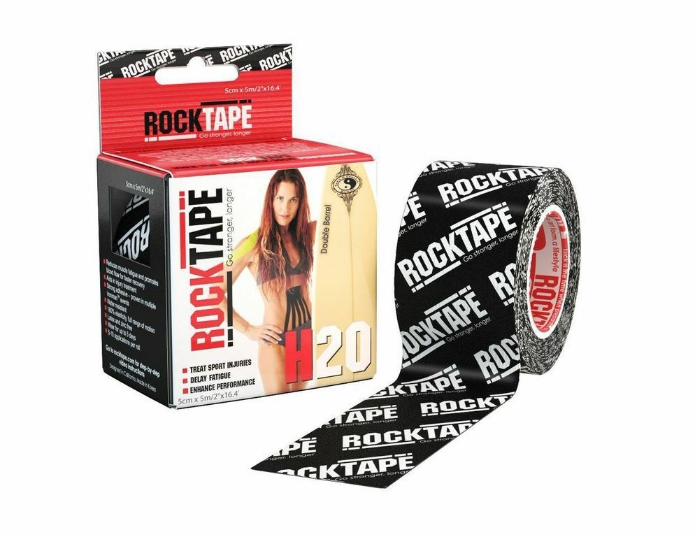 

Тейпы, Пластыри RockTape, RockTape H2O 5смх5м черный Кинезиотейп Черный ЛОГОТИП