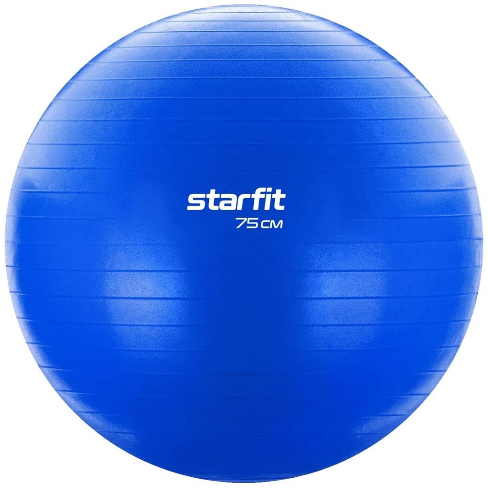 

Мячи для фитнеса Starfit, Starfit CORE GB-104, 75 СМ, 1200 Г Фитбол антивзрыв Темно-синий