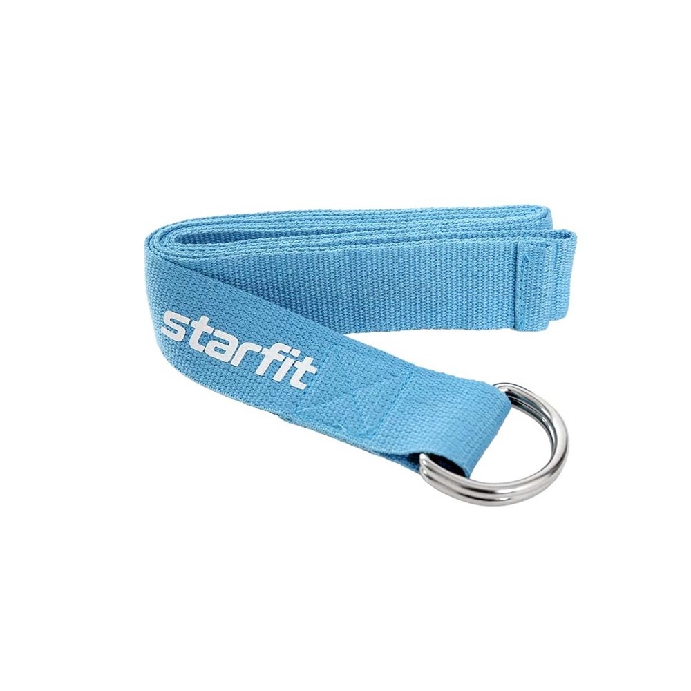 

Для фитнеса Starfit, Starfit YB-100 Ремень для йоги 186 см хлопок Синий пастель