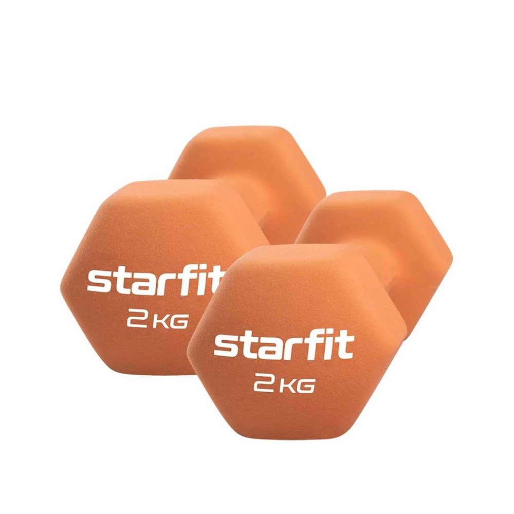 

Вес Starfit, Starfit CORE DB-201 2 КГ Гантель неопреновая (пара)