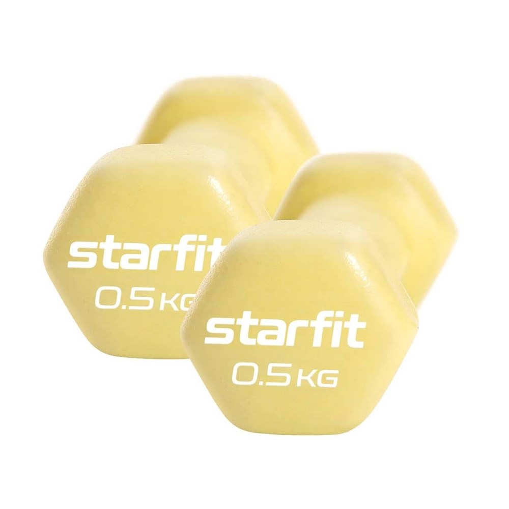 

Вес Starfit, Starfit CORE DB-201 0,5 КГ Гантель неопреновая (пара)