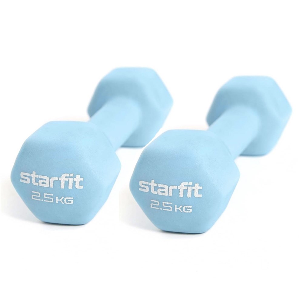 

Вес Starfit, Starfit CORE DB-201 2,5 КГ Гантель неопреновая (пара)