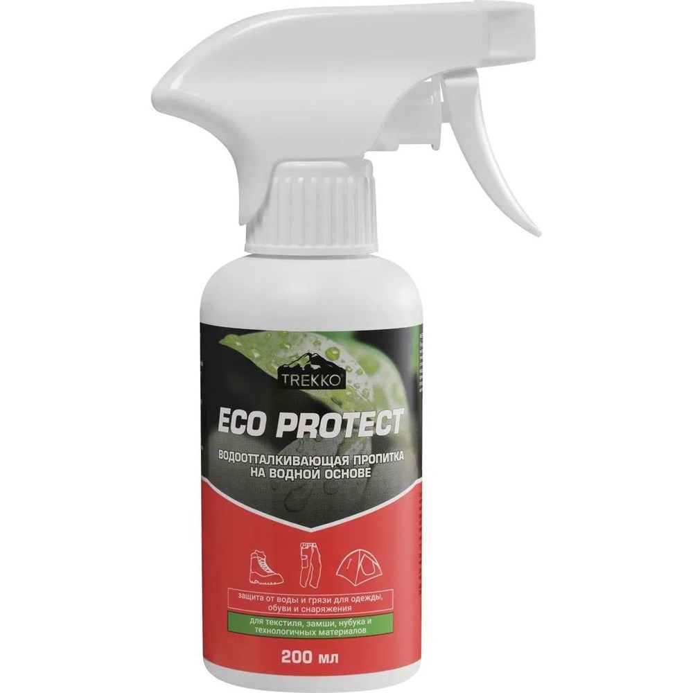 

Средства для обуви Trekko, Trekko ECO PROTECT Водозащитная пропитка для одежды и снаряжения 200 мл