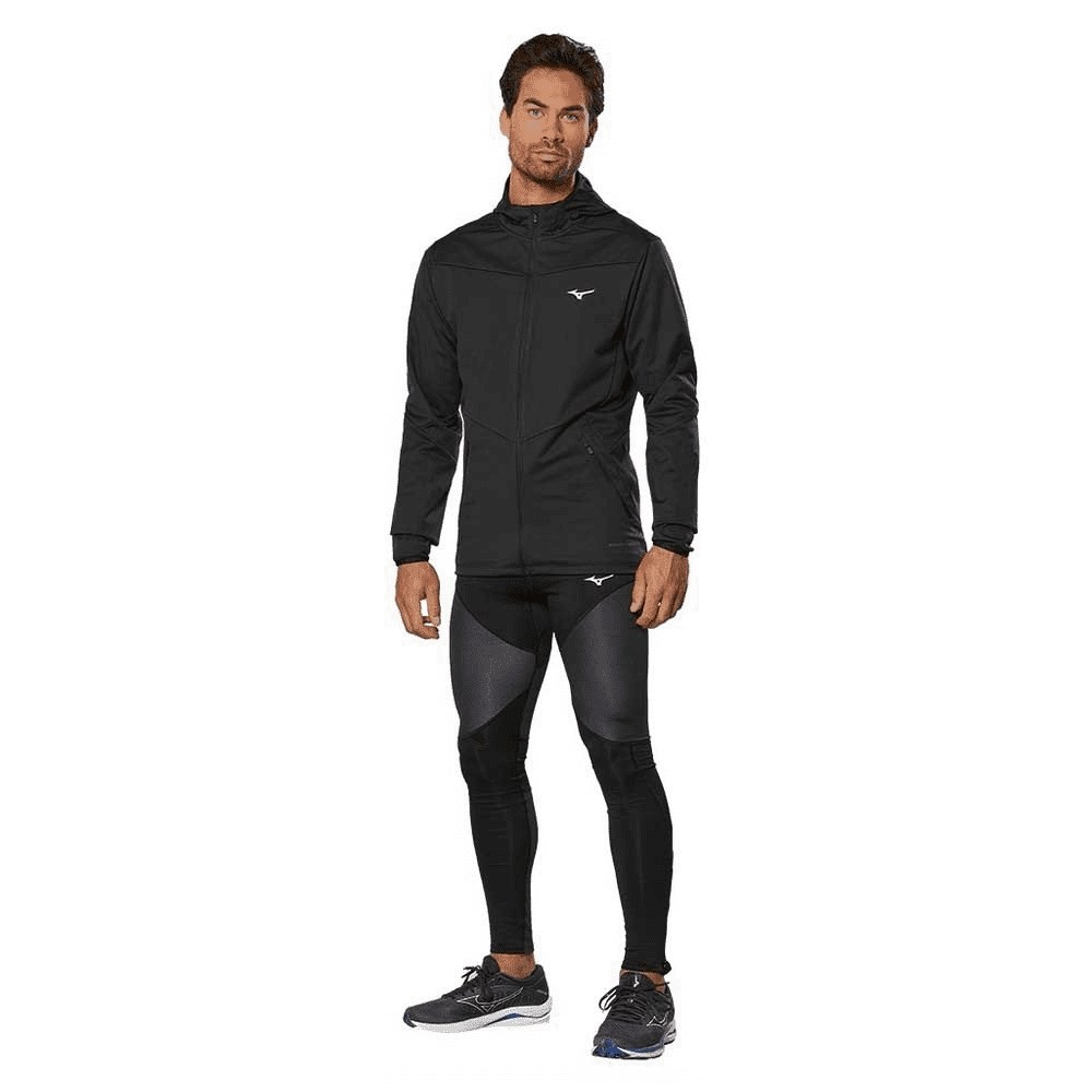 

Куртки Mizuno, Mizuno HEAT CHARGE BT JACKET Куртка беговая утепленная Черный/Белый XL