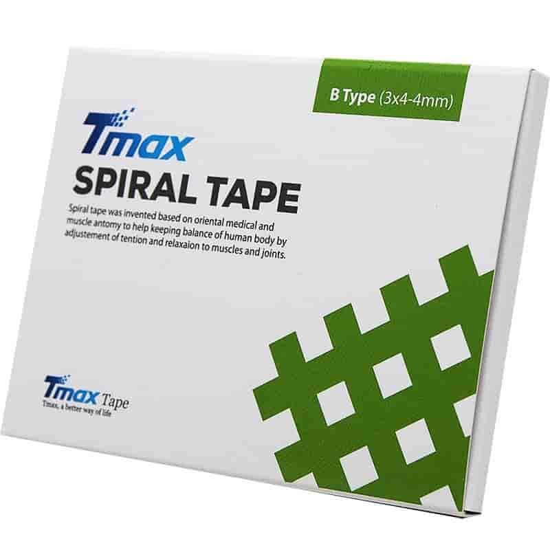 

Тейпы, Пластыри TMAX, Tmax SPIRAL TAPE TYPE B Кросс-тейп Телесный (20 листов)