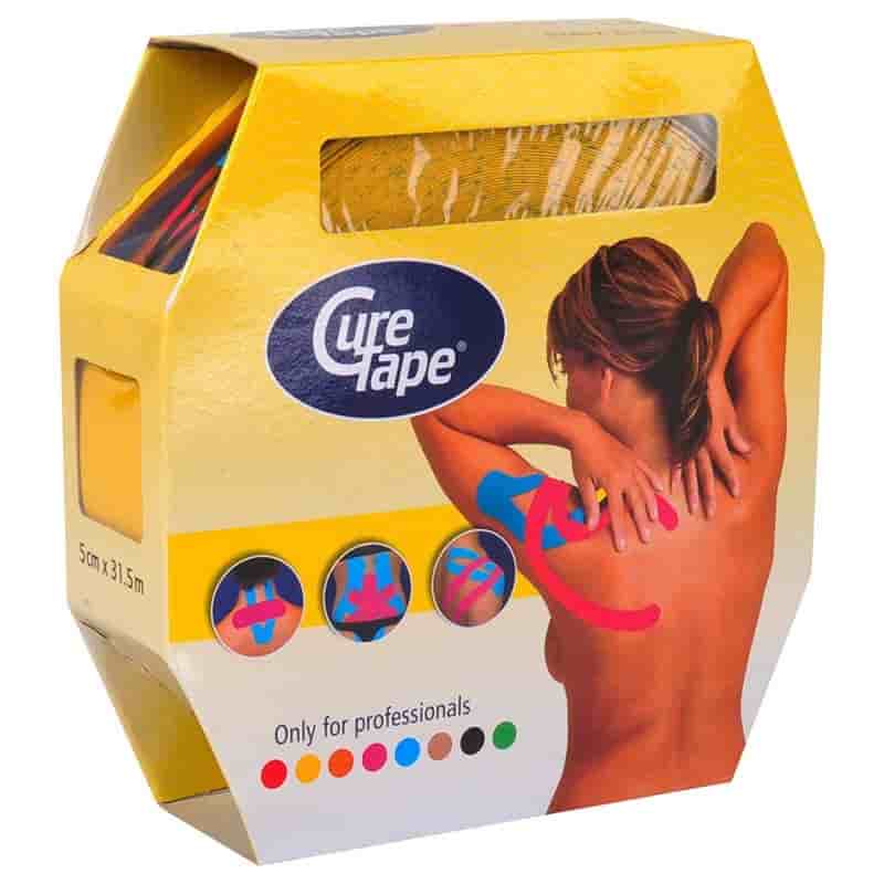 

Тейпы, Пластыри CureTape, CureTape GIANT ROLL YELLOW 5см×31,5м Кинезиотейп Желтый