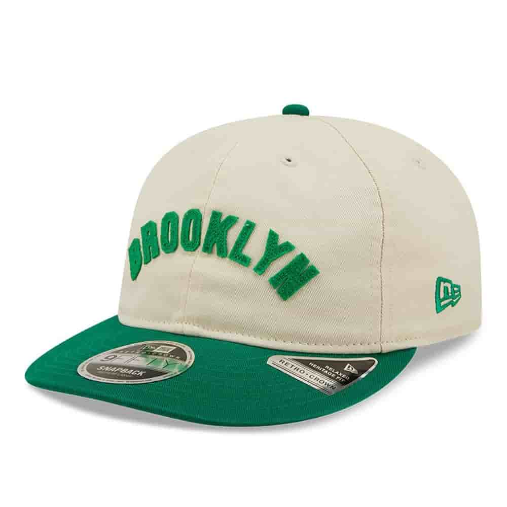

Кепки New Era, New Era 9FIFTY BROOKLYN DODGERS COOPERSTOWN STONE Бейсболка Бежевый/Зеленый S/M
