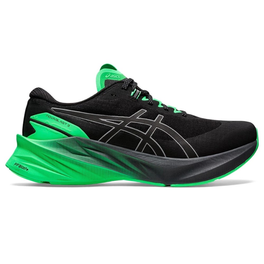 Asics NOVABLAST 3 LITE-SHOW Кроссовки беговые Черный/Зеленый