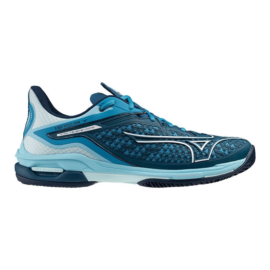 Mizuno WAVE EXCEED TOUR 6 CC Кроссовки теннисные Темно-синий/Голубой/Белый  купить в интернет-магазине экипировочного центра