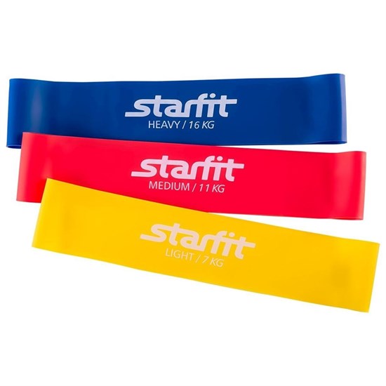 Starfit ES-203 Комплект мини-эспандеров (3 шт) Яркие цвета - фото 160633