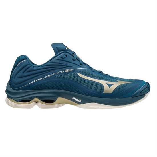 Mizuno WAVE LIGHTNING Z6 Кроссовки волейбольные Синий/Золотой - фото 166455