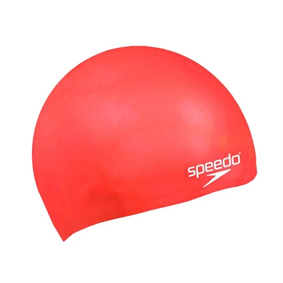 Speedo MOLDED SILICONE CAP JR Шапочка для плавания детская Красный - фото 167691