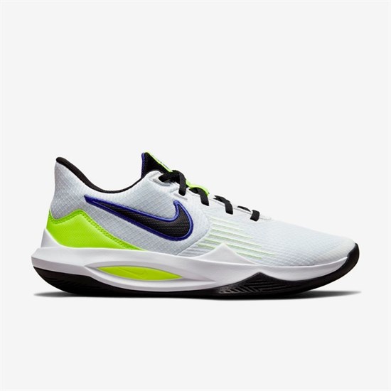 Nike PRECISION 5 Кроссовки баскетбольные Белый/Синий/Салатовый - фото 169873