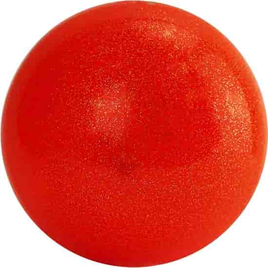 Rusbrand AGP-19 Мяч для художественной гимнастики однотонный 19 см Оранжевый с блестками - фото 180740