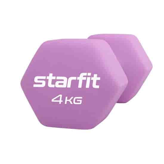 Starfit DB-201 4 КГ Гантель неопреновая Фиолетовый - фото 182108