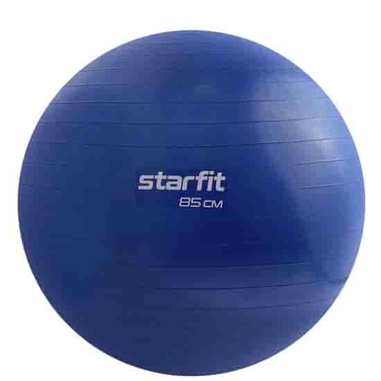 Starfit GB-109, 85 СМ, 1500 Г Фитбол антивзрыв с ручным насосом Темно-синий - фото 185037