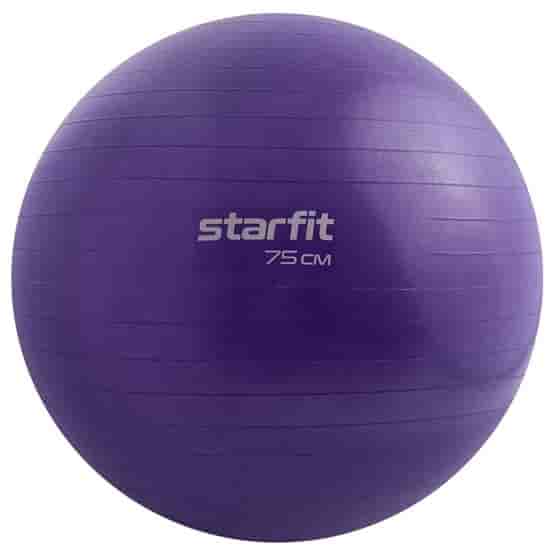Starfit GB-109, 85 СМ, 1200 Г Фитбол антивзрыв с ручным насосом Фиолетовый - фото 190223