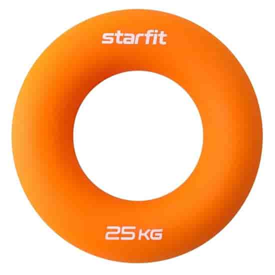 Starfit ES-404 Эспандер кистевой Кольцо диаметр 8,8см силикогель 25кг Оранжевый - фото 190370