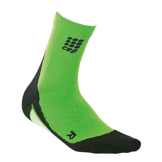 CEP DYNAMIC+ SHORT SOCKS (W) Компрессионные носки для занятий спортом женские Зеленый/Черный - фото 203076