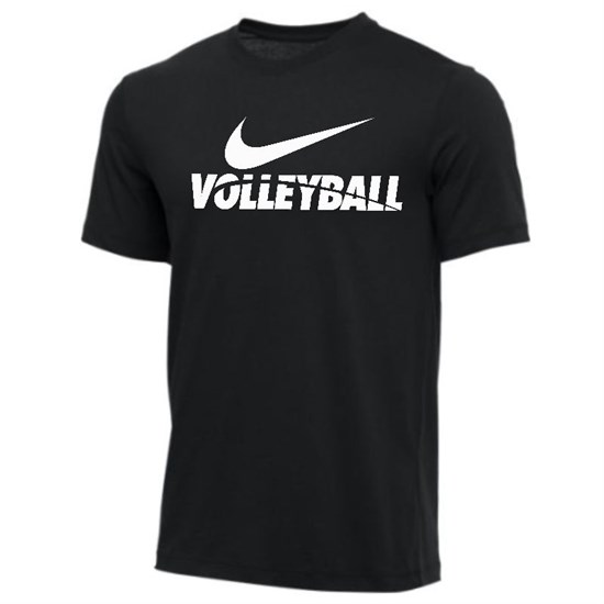 Nike MEN'S VOLLEYBALL TEE Футболка волейбольная Черный/Белый* - фото 215777