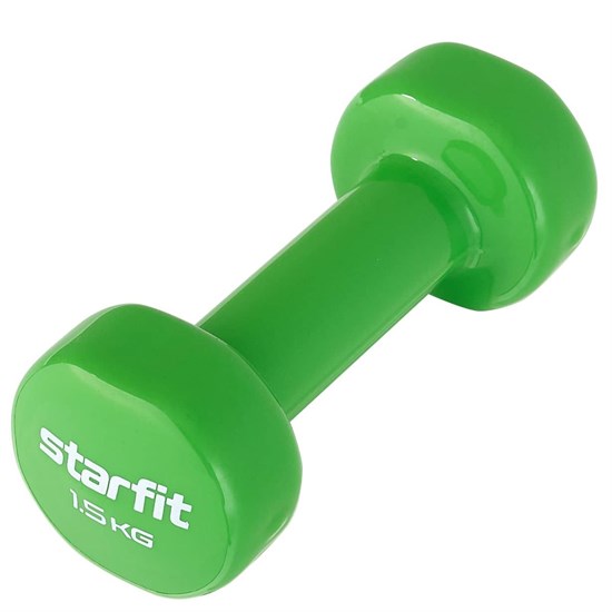 Starfit DB-101 1,5 КГ Гантель виниловая Зеленый - фото 216297