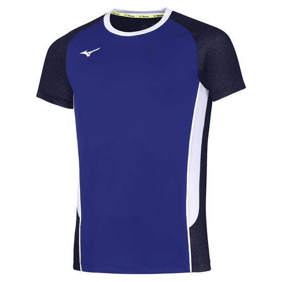 Mizuno PREMIUM HIGH KYU TEE Футболка волейбольная Синий/Белый - фото 217195