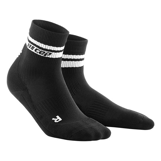 CEP 80S MID CUT COMPRESSION SOCKS Компрессионные носки Черный/Белый - фото 220022