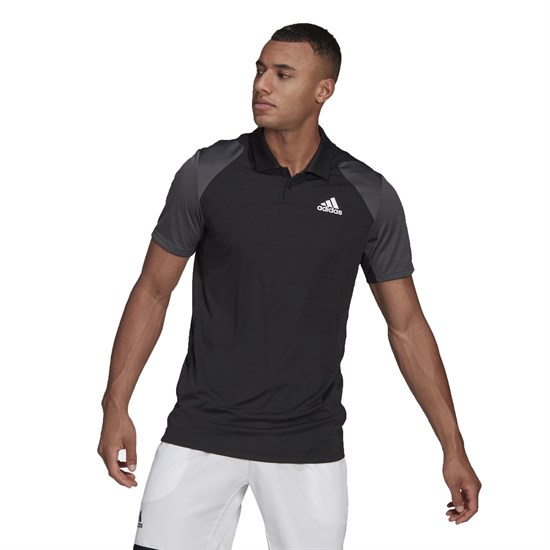 Adidas CLUB Поло теннисное Черный/Серый - фото 224618