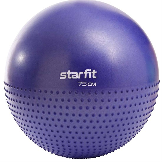 Starfit CORE GB-201 75 СМ Фитбол полумассажный антивзрыв Темно-синий - фото 225527