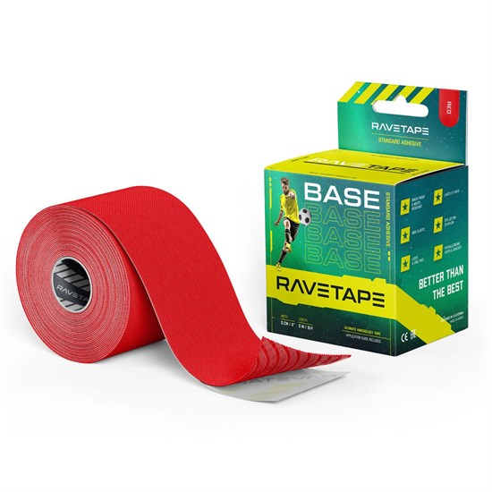 RaveTape BASE 5см×5м Кинезиотейп Красный - фото 227049
