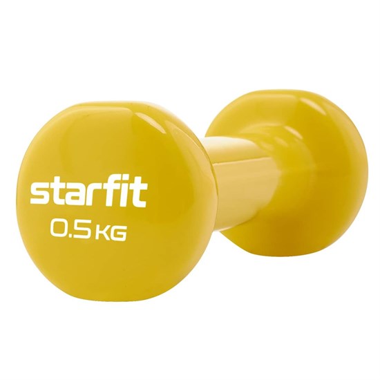 Starfit DB-101 0,5 КГ Гантель виниловая Желтый - фото 228348