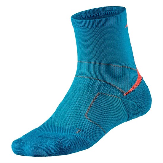 Mizuno ENDURA TRAIL SOCKS Носки компрессионные Голубой/Оранжевый - фото 228480