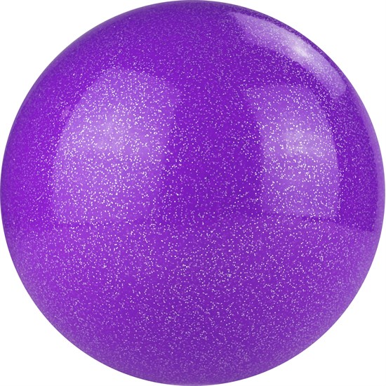 Torres AGP-19 Мяч для художественной гимнастики однотонный 19см Лиловый с блестками - фото 230880