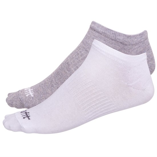 Starfit SW-205 Носки беговые низкие (2 пары) Светло-серый/Белый - фото 232539