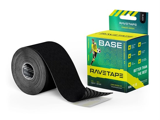 RaveTape BASE 5см×5м Кинезиотейп Черный - фото 232957
